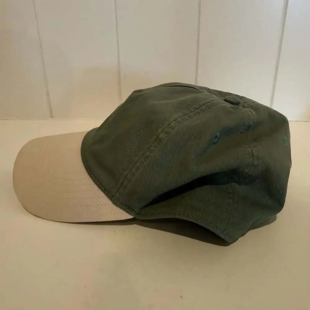 Madewell Green and Beige Two-Tone Cotton Baseball Cap Dad Hat